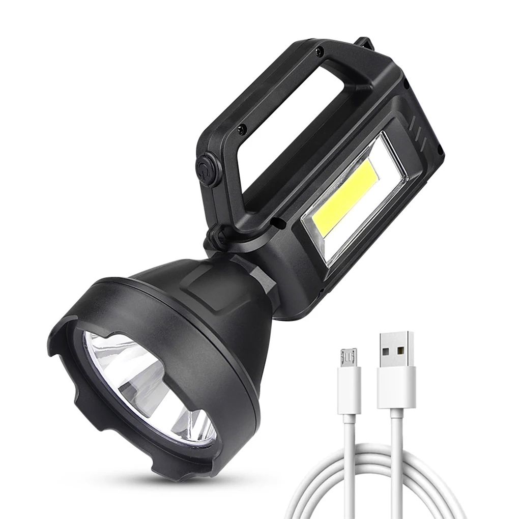 

Flashlight Portable USB Rechargeable ABS Searchlight Lamp Torch Lights Emergency Lighting Repairing Outdoor Supplies