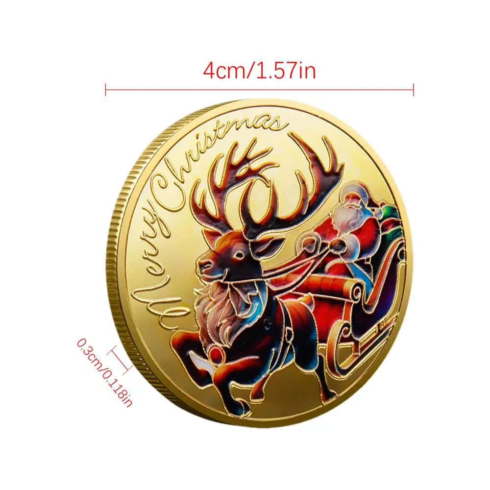 Рождественская памятная монета из металла