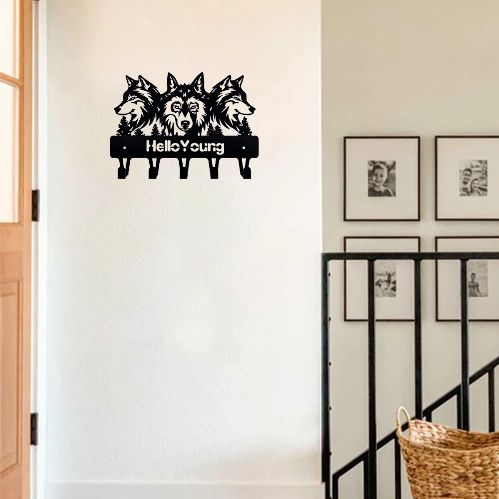 Timberwolf Элегантный Дизайн Металлический Настенный Крючок Железная Вешалка Для