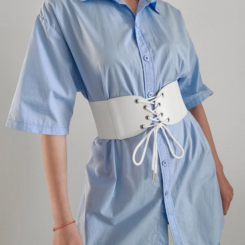 

Sexy Women Corset with Adjustable Belt Woman Solid Color Slim Wrap Supplies