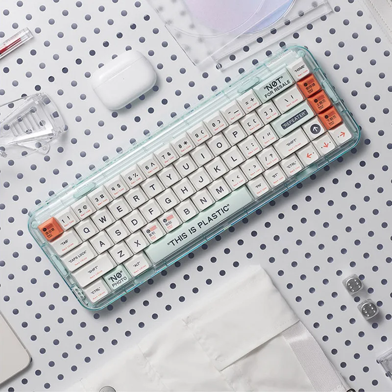 

Melgeek Mojo68 Hot-swap Mechanical Keyboard Wireless Bluetooth Three-mode Rgb Backlit Custom Transparent Body for Pc
