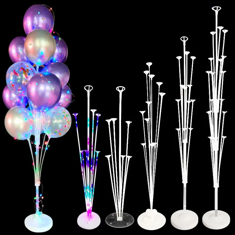 

7/13/19Tubes Balloon Stand Column Arch Balloons Holder Glue Dot Chain Clip Wedding Decor EID Birthday Baby Shower Party Supplies
