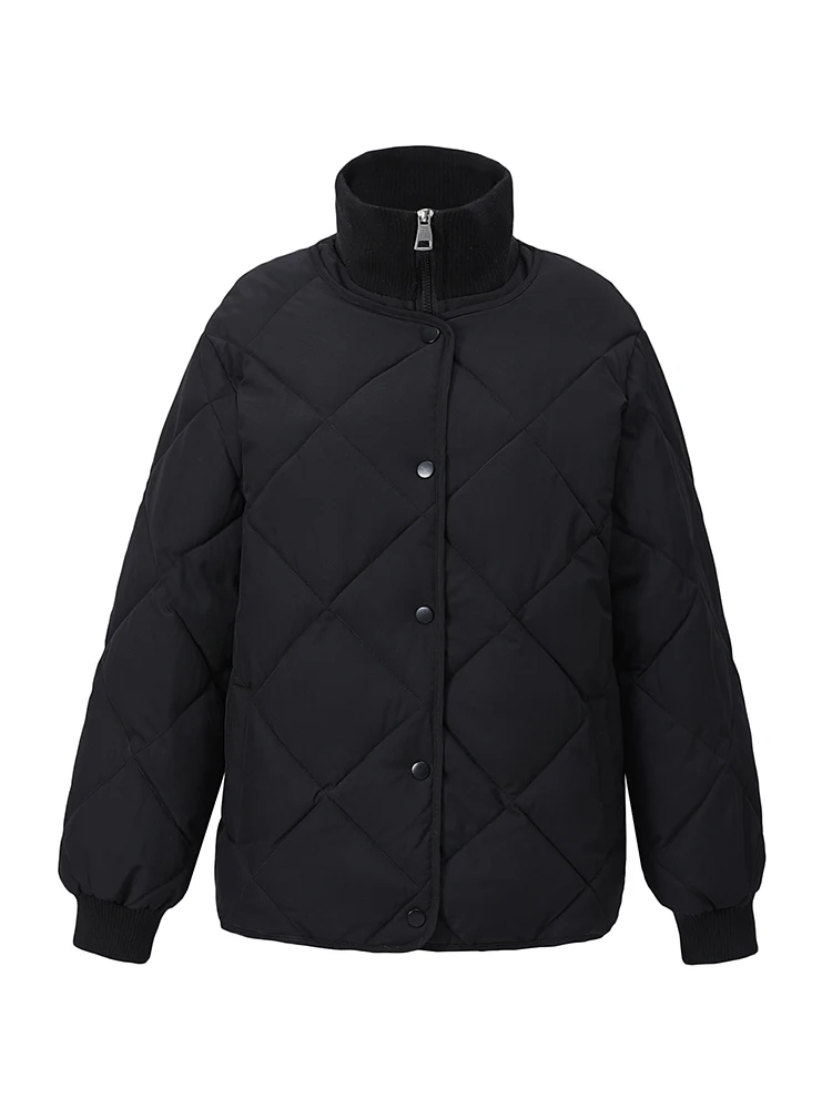 La Chabell белое ромбовидное клетчатое пальто на хлопковой подкладке для женщин