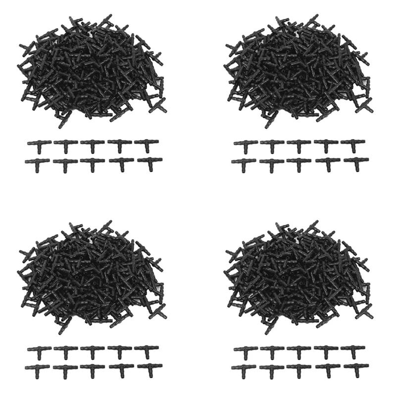 800 шт. 1/4 дюйма универсальные тройники с зазубринами для капельного орошения