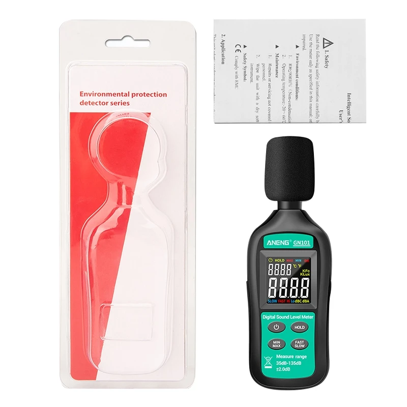 

Цифровой измеритель уровня шума ANENG GN101, 35-135 дБ