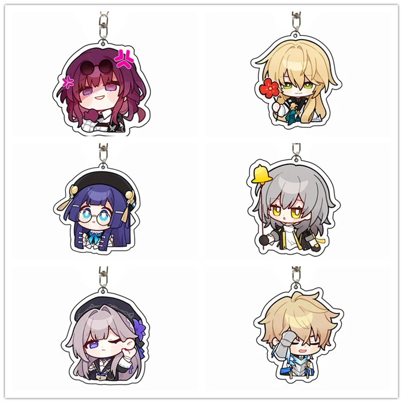 

Anime Honkai Star Rail Jing Yuan Cosplay Key Chains Acrylic Cute Figure Kafka Keyrings Kawaii Bags Keychain Pendant Fans Gift