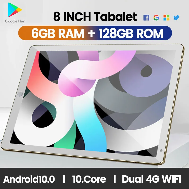Планшет P80 8-дюймовый Android 10 0 6 ГБ ОЗУ 128 Гб ПЗУ ядер 4G сеть Wi-Fi GPS двойной динамик |