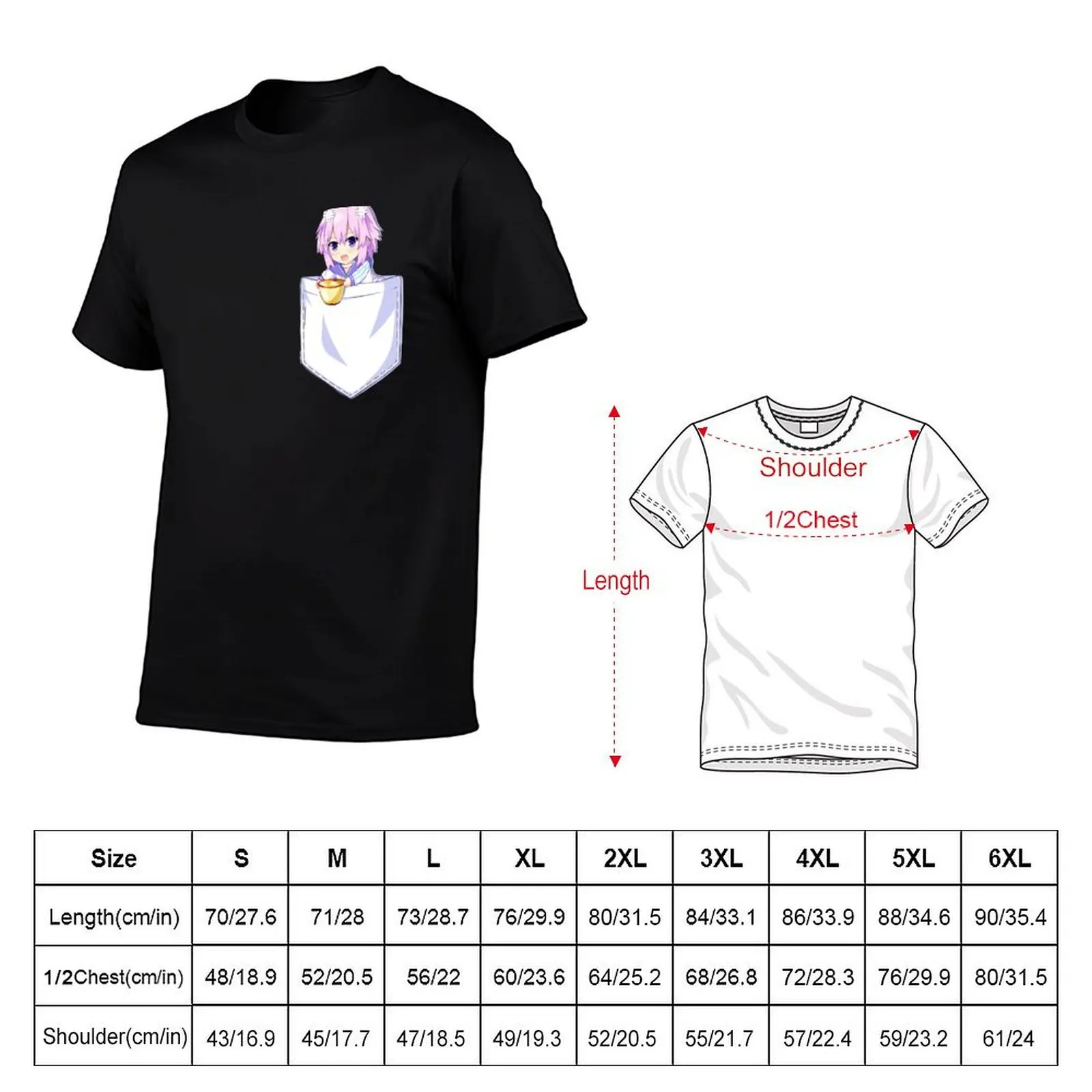Футболка Chibi Nep Pocket с летним принтом и короткими рукавами (art.: 3920dbeacf776) - 3920dbeacf776