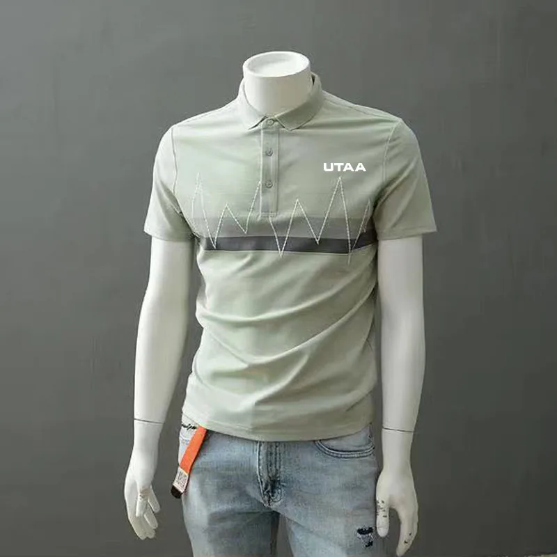 

2023 Anew Golf Men's Golf Clothing Summer Utaa Golf T-shirt Polo Short Sleeve Tee Men Comfortable Men Golf Wear Horse T-shirt