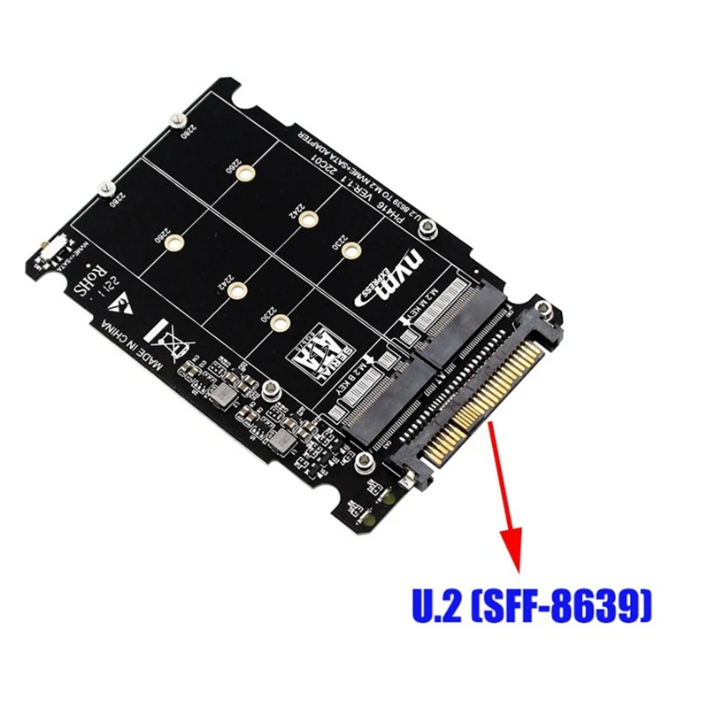 Адаптер для usb-накопителя 2 в 1 M.2 Nvme и SATA-Bus NGFF SSD к PCI-E U.2