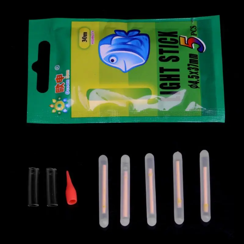 

Fishing Fluorescent Lightstick Light Night Float Clip On Dark Glow