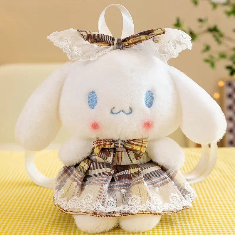 

Sanrio Cinnamoroll плюшевый рюкзак для кукол, новый милый рюкзак для кукол, мультяшная мягкая сумка большой емкости