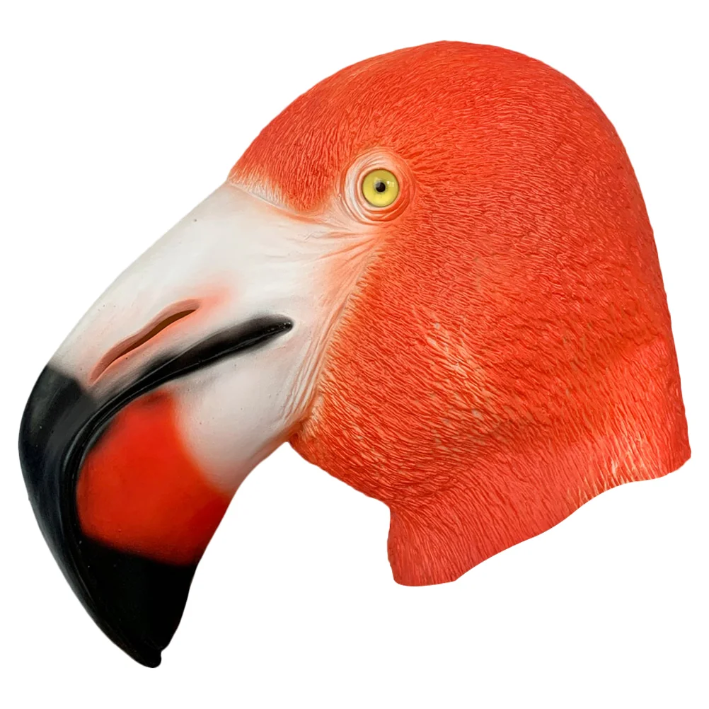 

Halloween Flamingo Shaped Full Cover Mask Funny Ball Show Beak Animal Mask