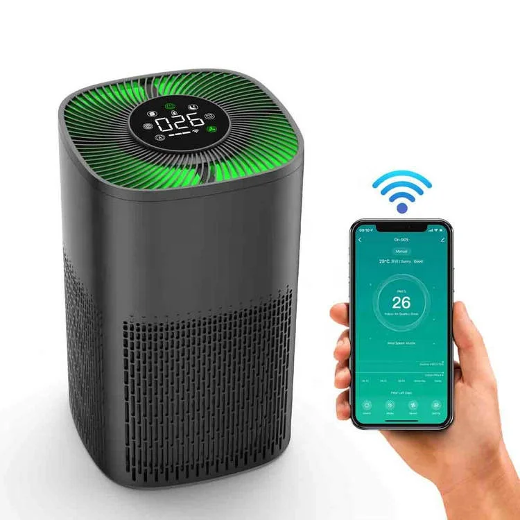 

2023 Multifunctional Large Room Desktop Home Odors Removed Remote APP Smart Wifi Tuya Air Purifier