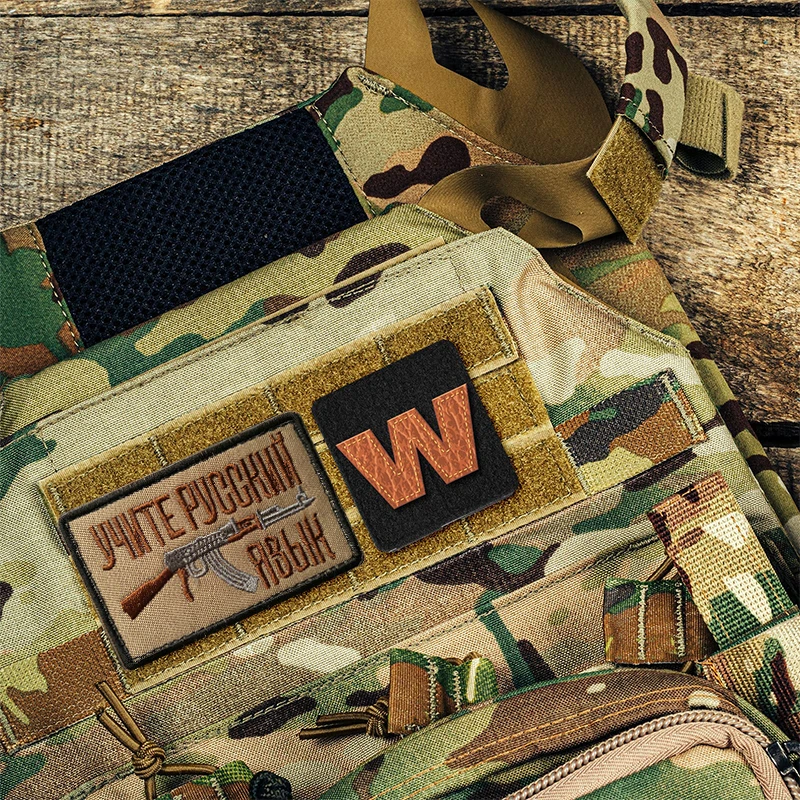 Нашивки kalashniov на руку тактическая Боевая нашивка с вышивкой ракушка винтовка