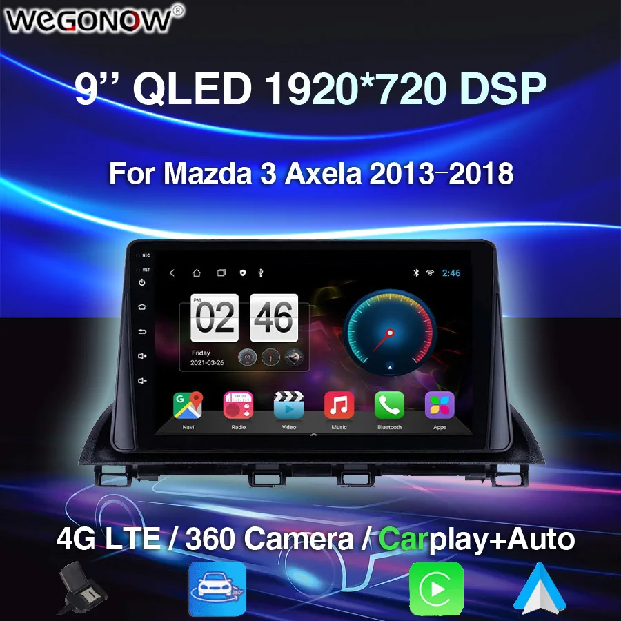 360 панорамная камера Carplay 8G + 128G Android 11 0 автомобильный DVD-плеер GPS WIFI Bluetooth 5 RDS радио