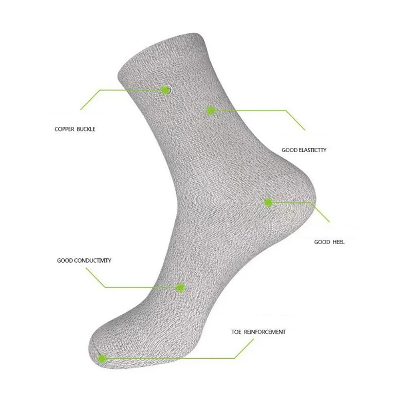Solid Fiber Anti-Radiation Socks Unisex Health Protection Sock Conductive Anti-Static Emf Anti Electromagnetic Radiation Socks