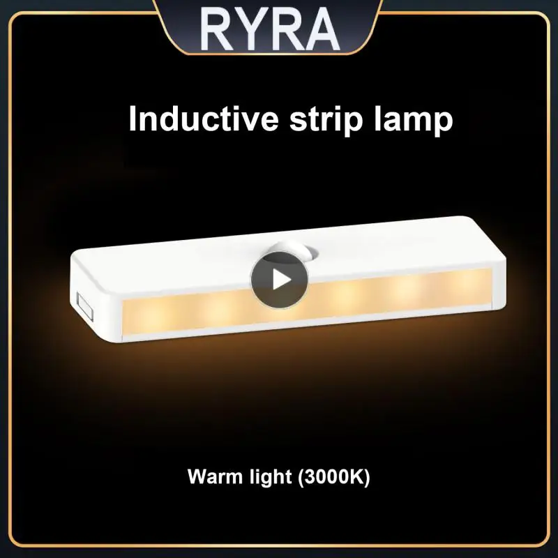 

Light Bar Night Lamp Motion Sensor Ultra Thin Wireless Motion Sensor For Bedroom Cabinet Usb Rechargeable Cabinet Wardrobe Lamp