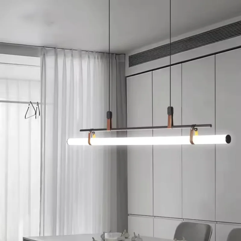 Современный минималистичный длинный подвесной светильник для бара кабинета
