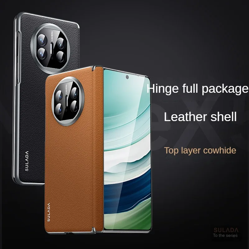 Чехол из воловьей кожи с верхним слоем для Huawei Mate X5 чехол Surada на Магнитный кожаный