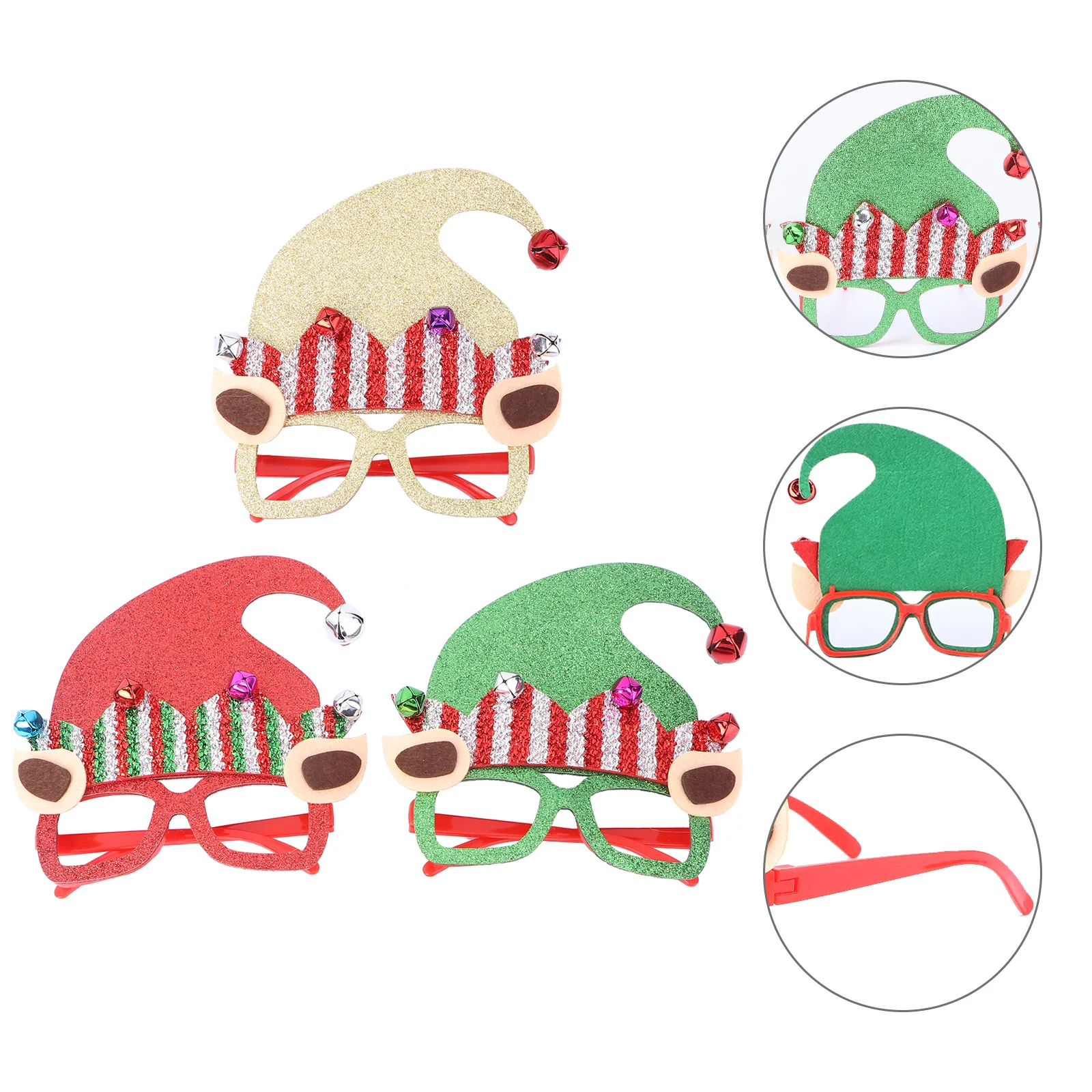 

Christmas Party Eyeglasses Funny Goodie Eve Year New Glass Gift Fillers Bag Sunglasses Novelty Eadband Hath Elf Headband Hat