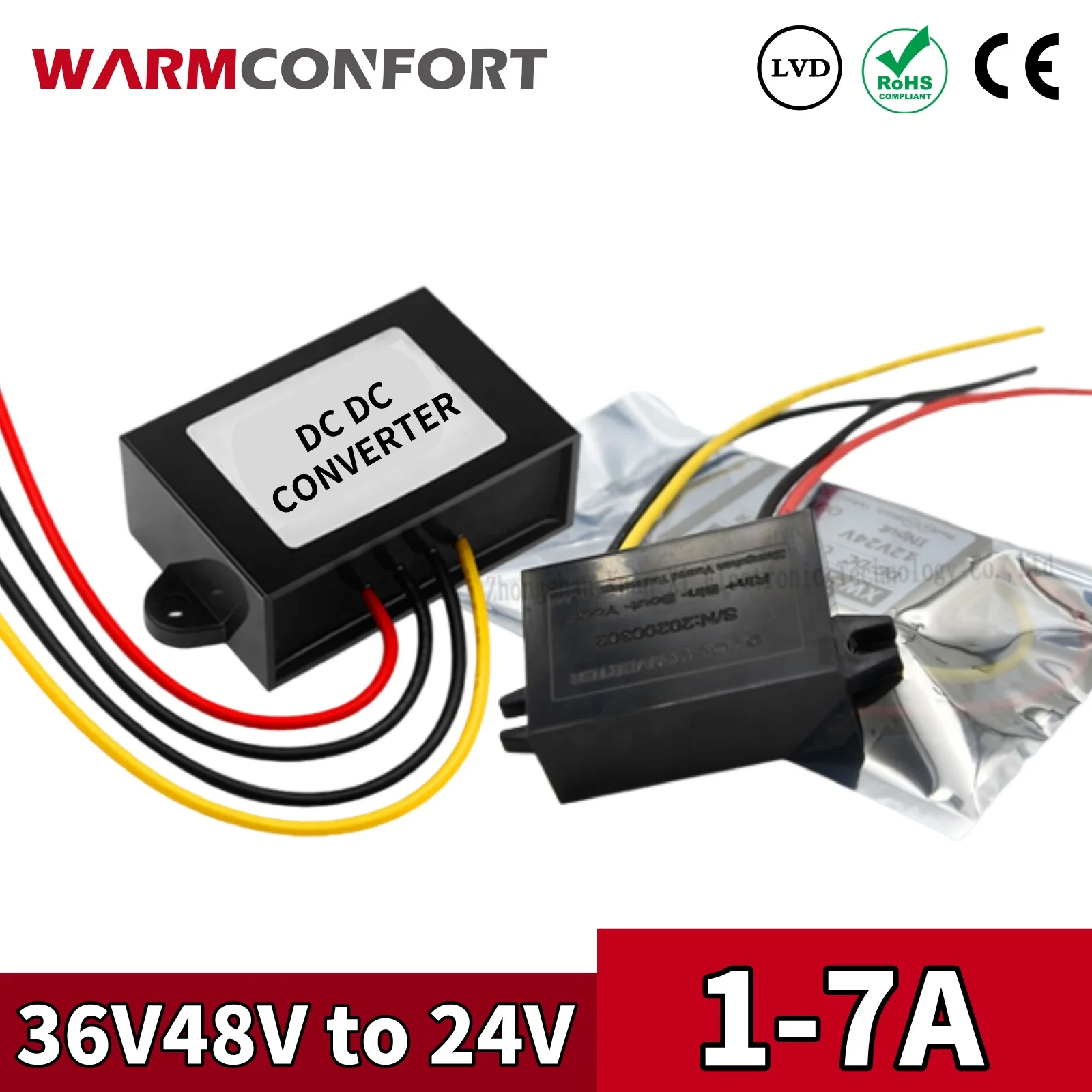 

DC Converter 36V48V to 24V 1A 1.5A 2A 3A 5A 7A Step-down Voltage Regulator for Golf Carts