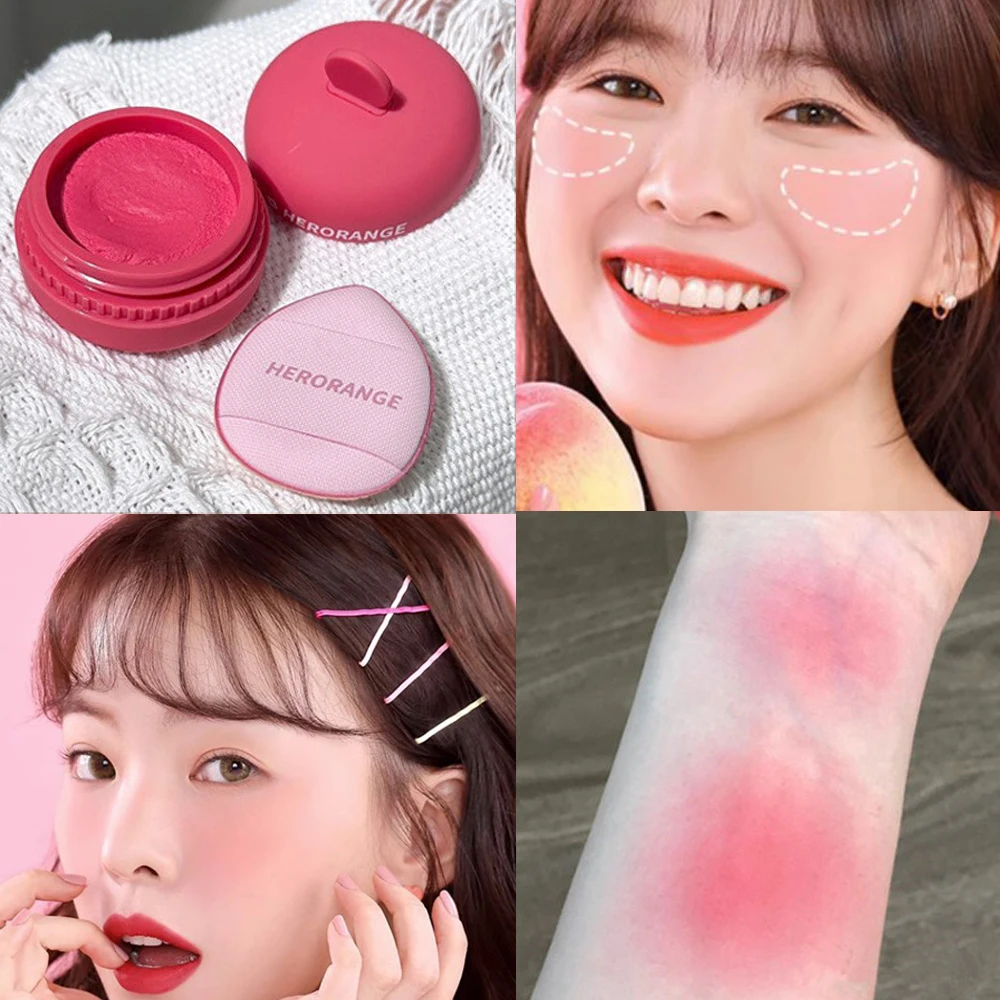 

8 Colors Blush Makeup Palette Powder Red Rouge Long Lasting Natural Cream Cheek Blush Cosmetics Breathable Light Blusher Cream