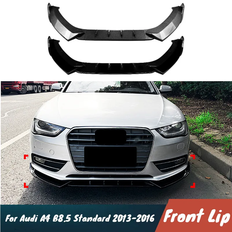 Фото Для Audi A4 B8.5 Standard 2013-2016: Передний бампер, сплиттер, защита кузова, внешние тюнинг-аксессуары №1