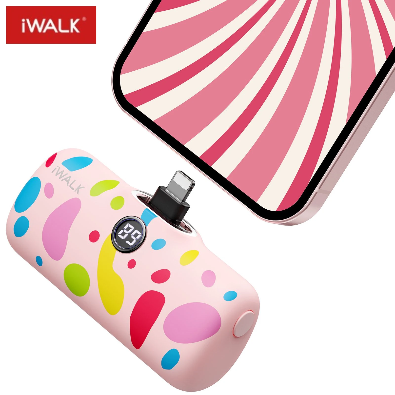 Фото Портативный мини-банк питания iwalk с быстрой зарядкой и капсулой мощностью 20 Вт, подходящий для интерфейса Lightning Type-C iPhone №1