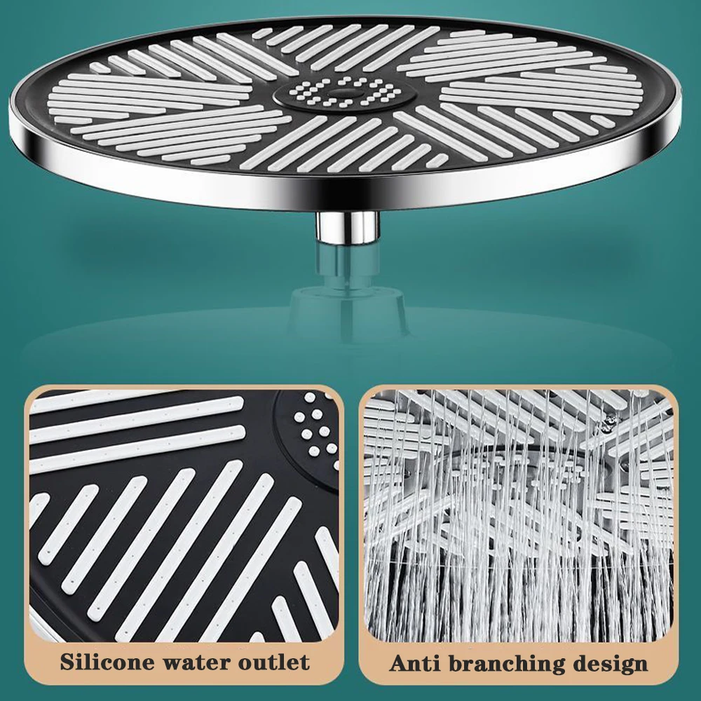 Большая панельная насадка для душа 255 мм с большим потоком креплением на потолок