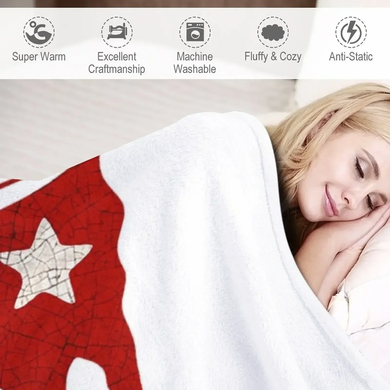 Футболка с белой звездой одеяло многофункциональное тяжелое для сна дорожные