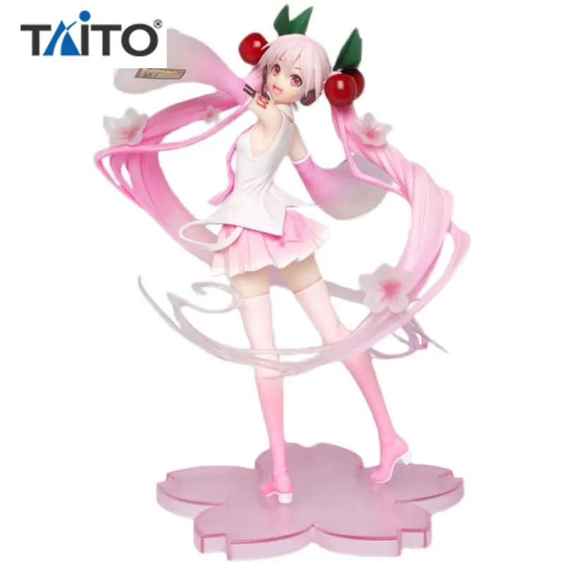 

TAITO VOCALOID Hatsune Miku Sakura Action Figure Anime Model Collectible Table Ornaments Children's Toys Gift