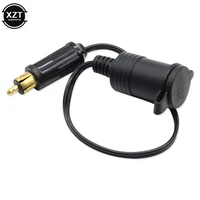 dc 12v 24v eu plug for bmw din hella motorcycle charger socket outlet convert to car cigarette lighter adapter power lead cable