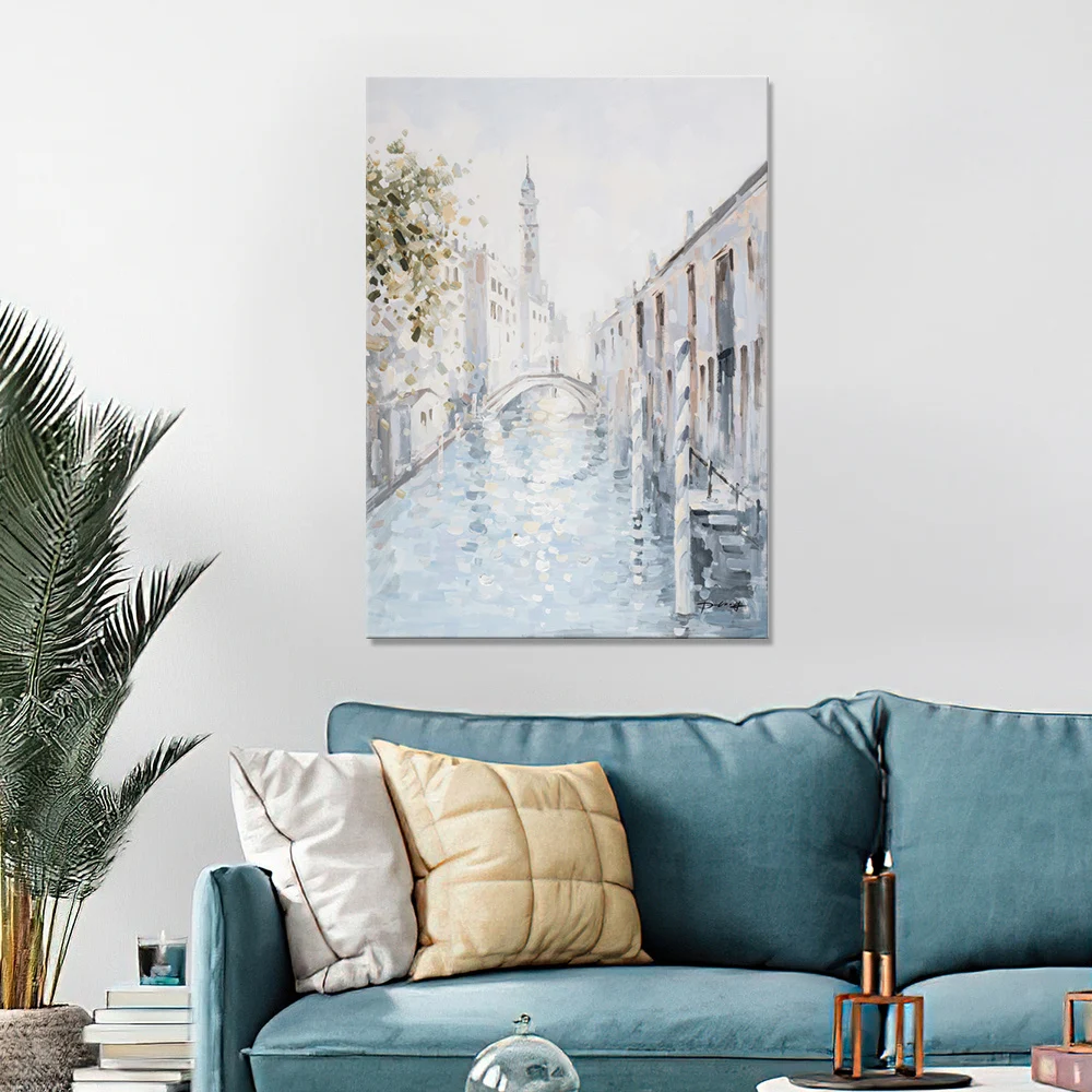 

MomoArt 100% Hand Painted Oil Painting Landscape On Canvas Handmade Oil Painting Bridge Wall Art New Arrival Picture Home Decor