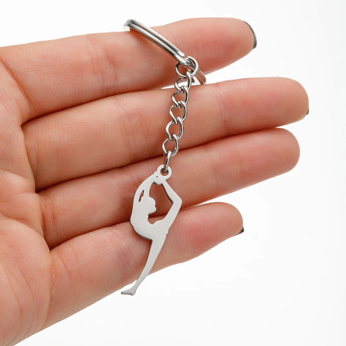 Shuangshuo брелок из нержавеющей стали с подвеской для гимнастики фигуристки йоги