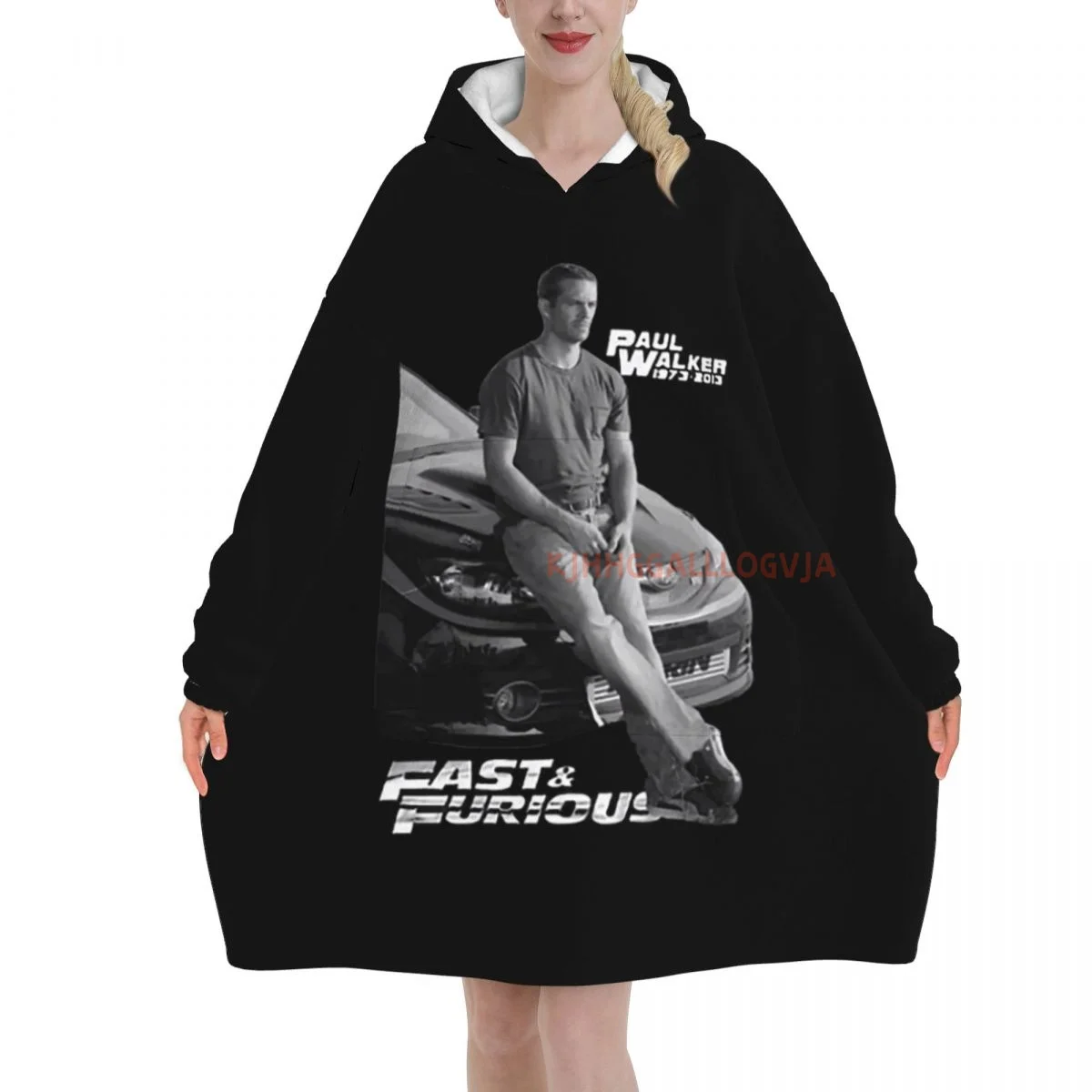 Paul Walker Street Racingss Флисовое одеяло с капюшоном
