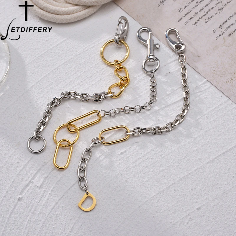 

Модный браслет letmemory 3 вида стилей из нержавеющей стали для мужчин и женщин, Смешанная Золотая цепочка, ювелирные изделия для подарка на день...