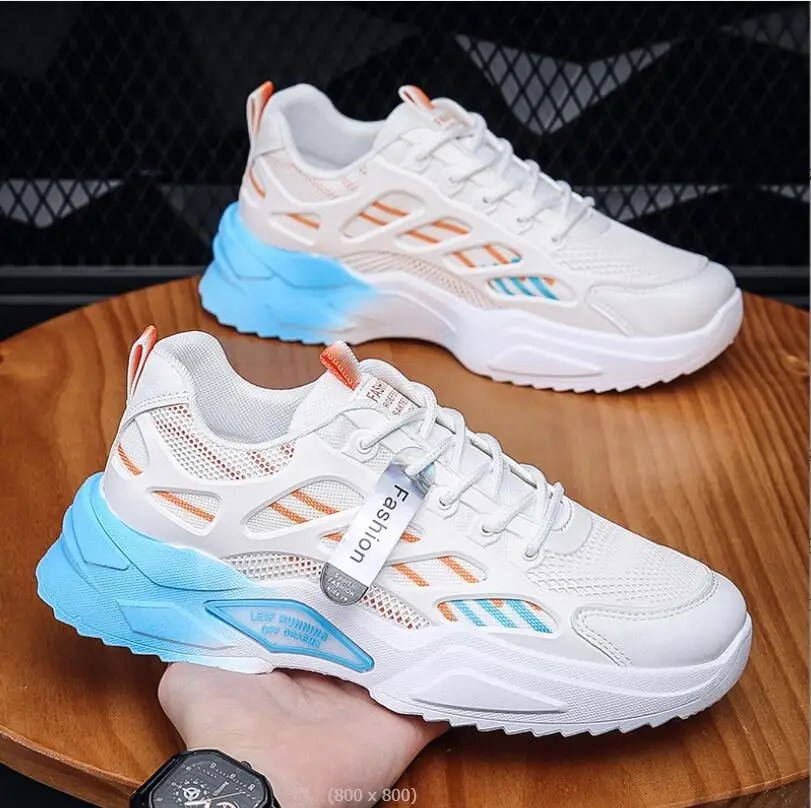 

Shoes sneakers 2022 summer Men's casual sports shoes Mesh Comfortable breathable thick soled men's running shoes tenis masculino