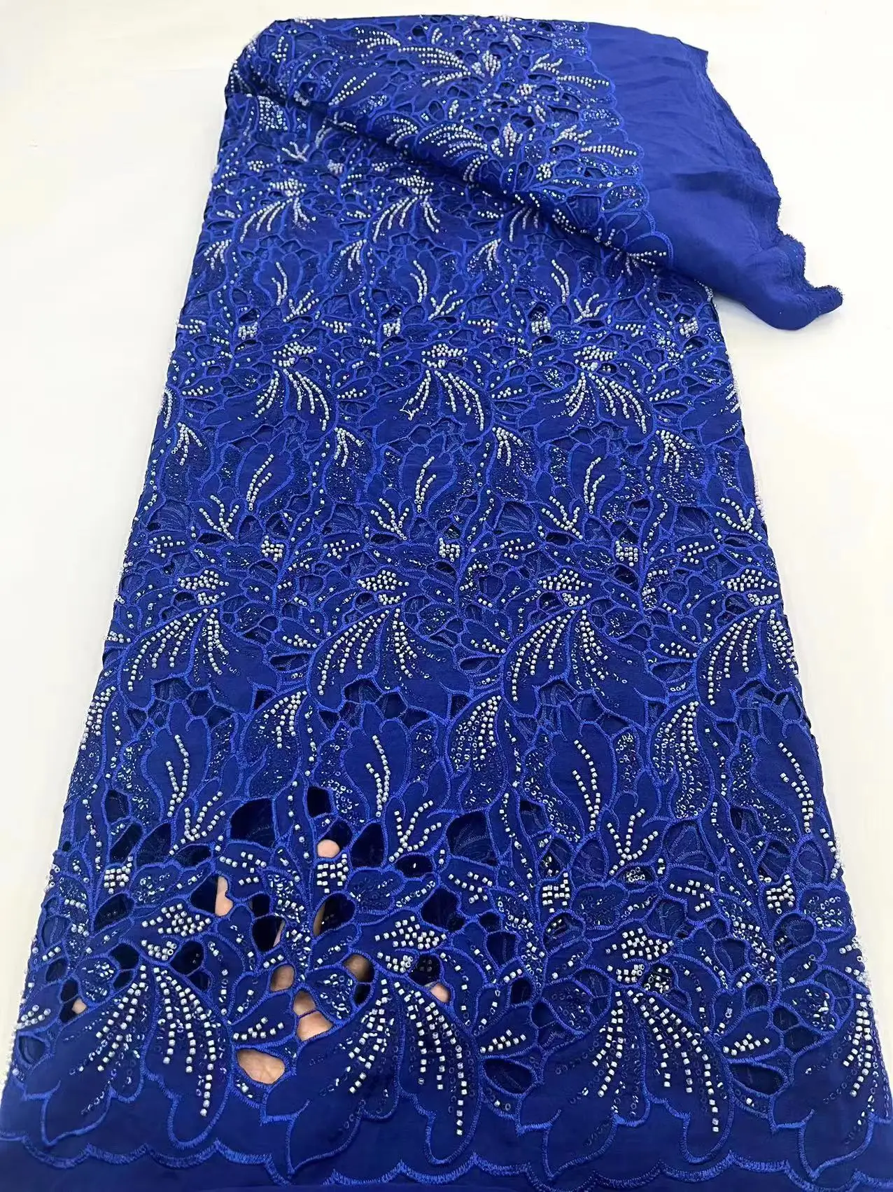 

Environmentally Friendly colors Fashion French Mesh non Fading Embroidery Fabric African Nigerian Lace Fabric For Wedding Dress