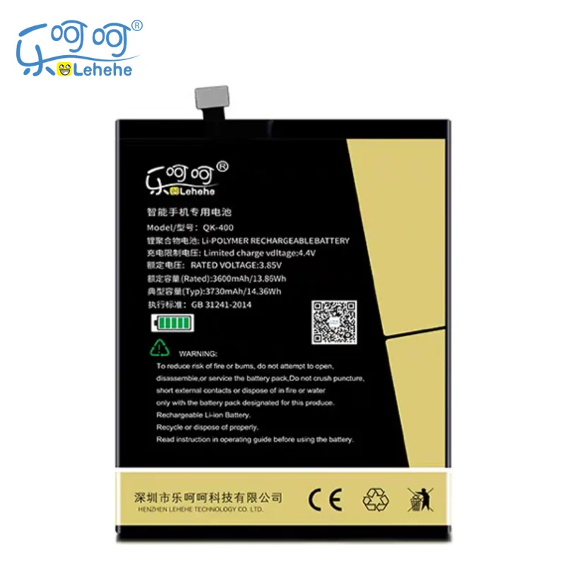 

Батарея LEHEHE для смартфона 360 N5S/1607-A01 Qk-400 3600 мАч Высококачественная аккумуляторная батарея с инструментами в подарок