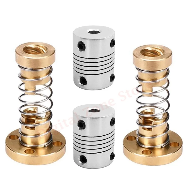 

2 шт., свинцовые гайки 8 мм с 2 гибкими муфтами 5-8 мм