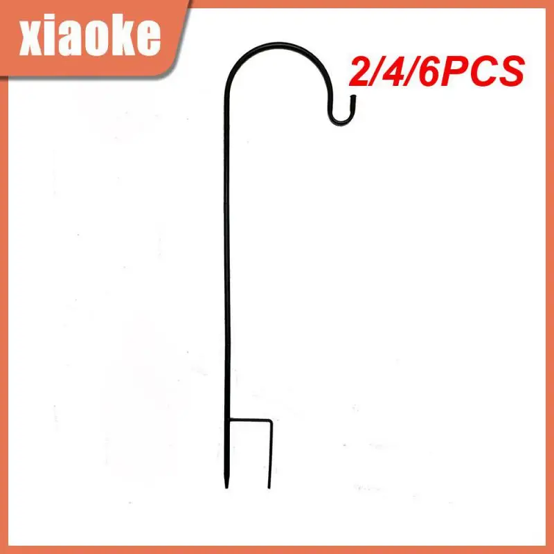 

2/4/6PCS Shepherd Hook Garden Wrought Iron Stake Outdoor Plant Flower Basket Hanger Basket Hook Garden Decoration