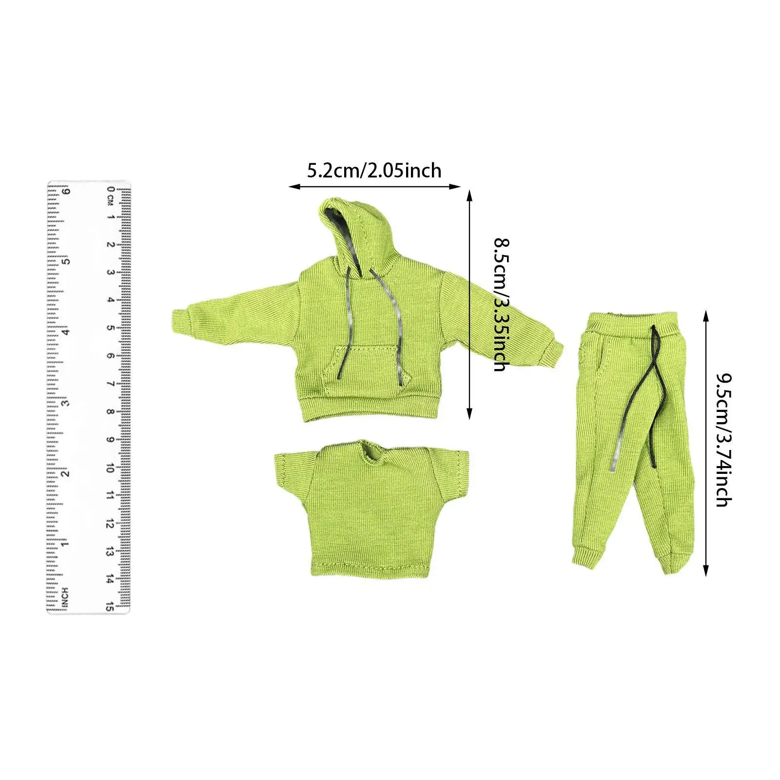 3х масштаб 1/12 толстовка штаны футболка одежда ручной работы миниатюрная для