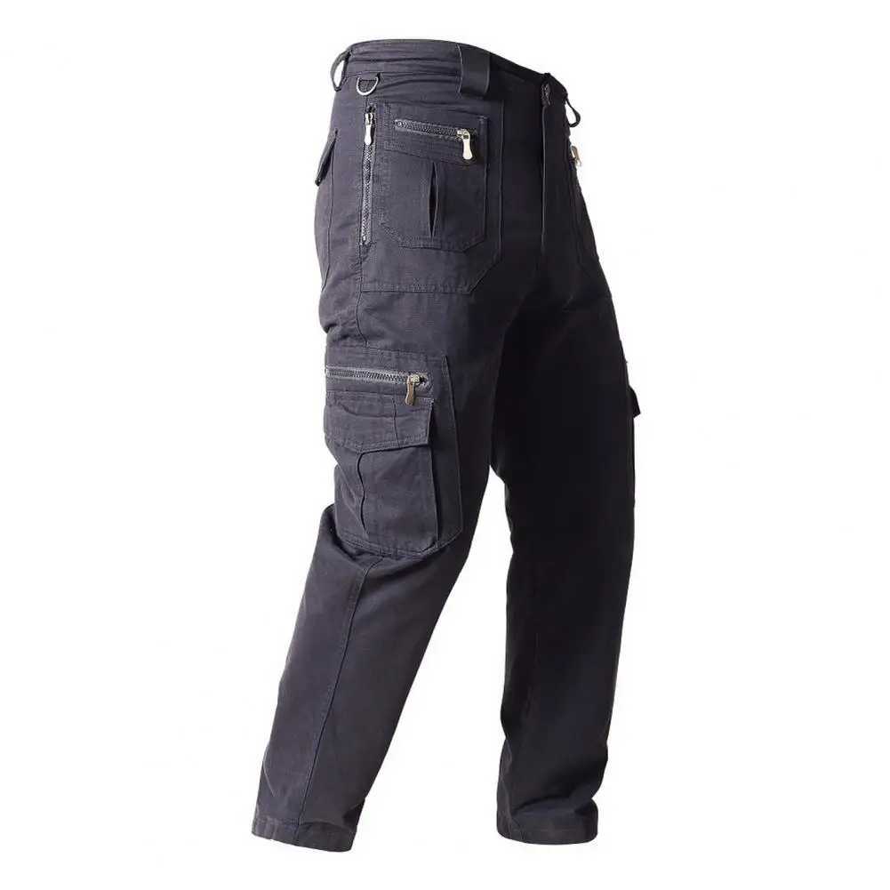 

Cargo Pants Versatile Men's Streetwear Trousers Multi-pocketed Loose-fit Soft Cotton Material for Fall Winter Fashion Men Winter