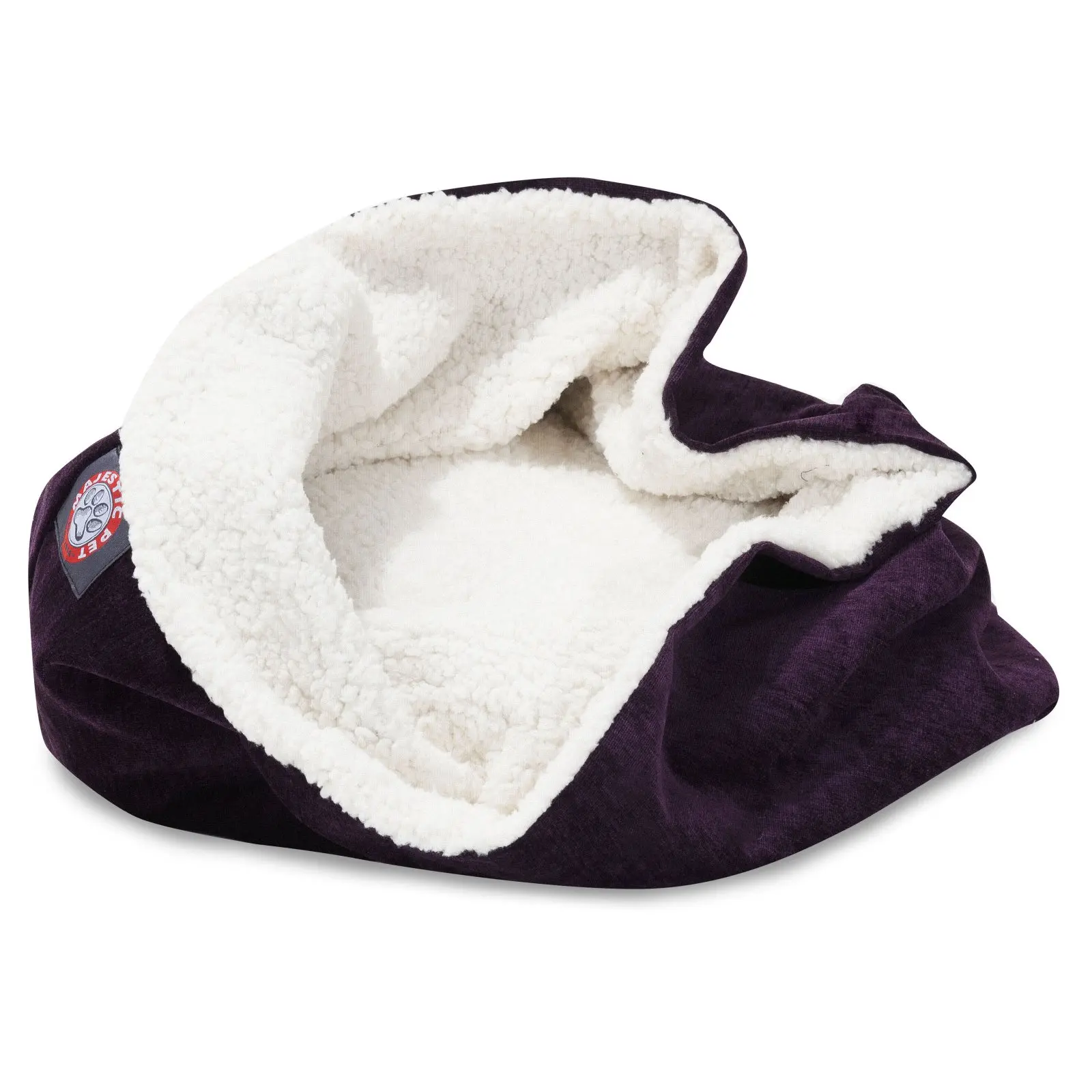 

, Villa Burrow Sherpa Velvet Pet Bed, 17" x 17" x 15"