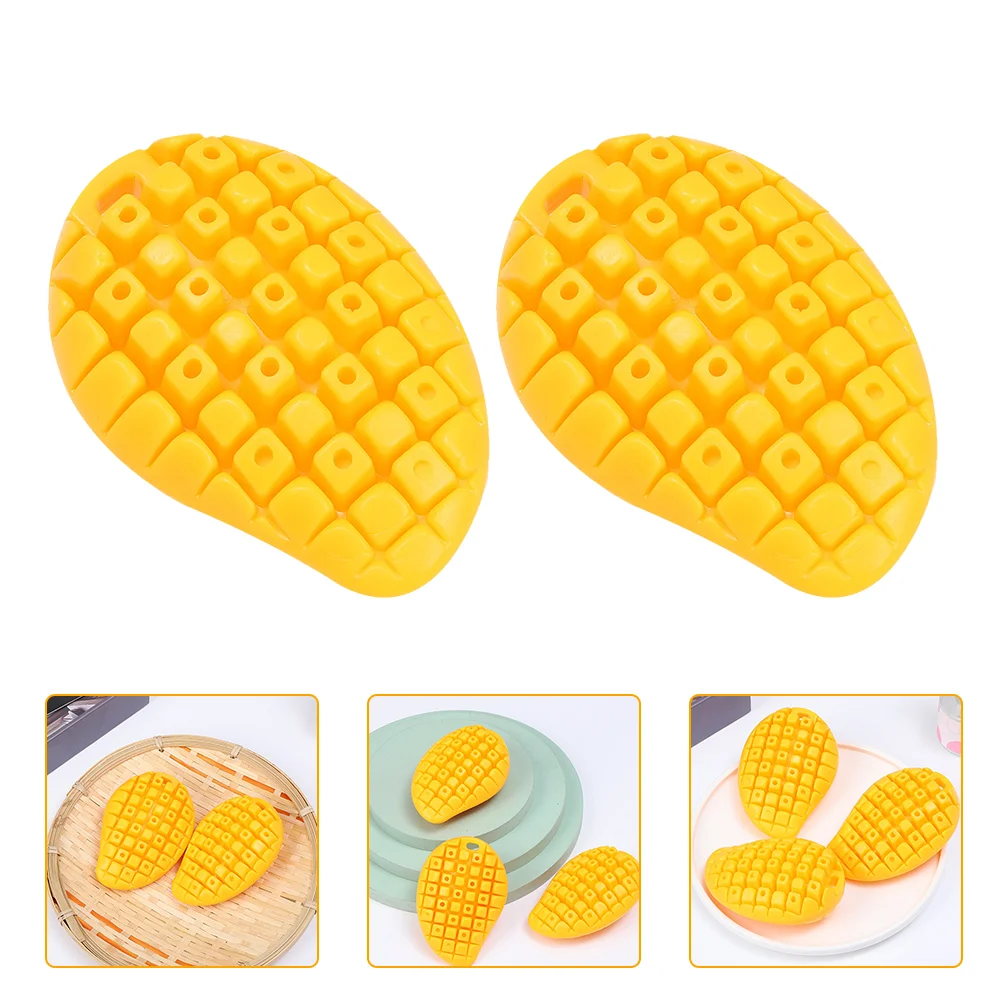

2pcs Mango Shaped Dog Chew Toys Bite Resistant Toys Dog Interactive Playthings (Yellow)