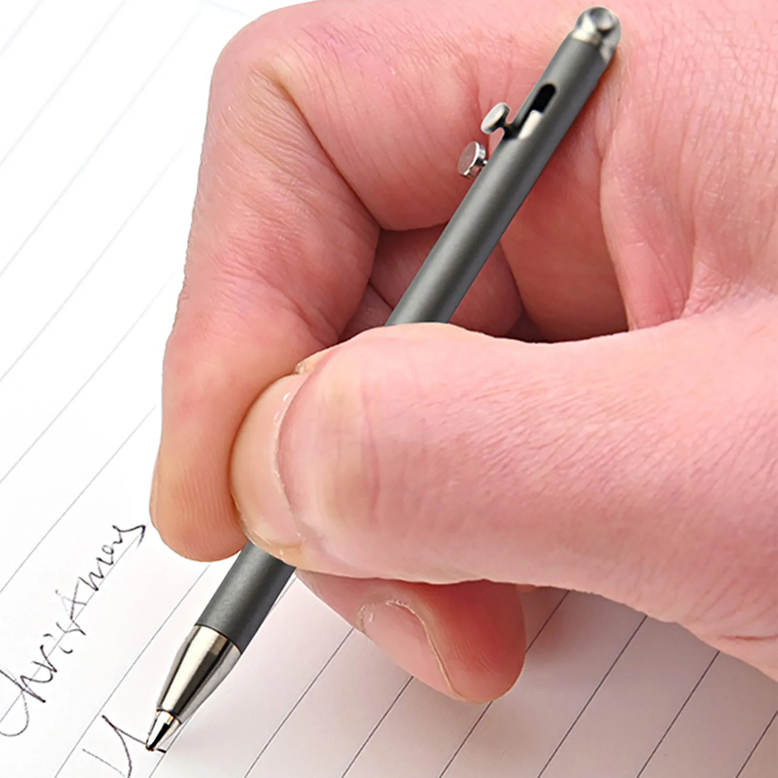 

Mini Pen Titanium Bolt Action Pen Retractable Pocket Ball-point Pen For Everyday Use Signature Fine Point Smooth Writing Elegant