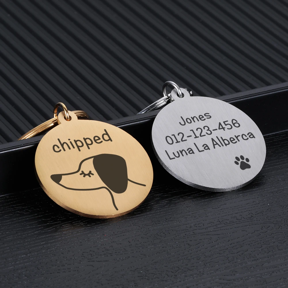 Персонализированные Бирки Для собак с гравировкой идентификатор для кошек и