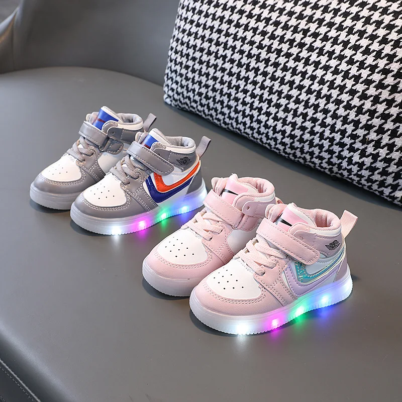 

Baby Lighted Casual Sneakers Children Led Shoes Boys Girls Glowing Shoes Kid Running Outdoor Basketball With Luminous Soft Sole