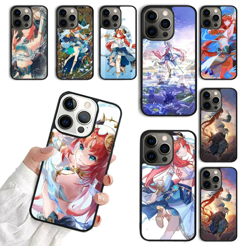 Чехол для телефона Genshin Impact Nilou iPhone 16 15 14 plus 11 12 13 Pro XR XS Max чехол-чехол